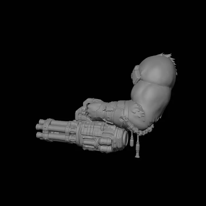 3D model for Tattooed Gatling Brute