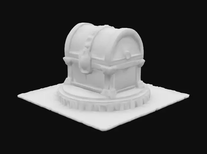 3D model for Model Requirements:
– Object: Treasure Chest
– Style: Stylized fantasy (WoW/Blizzard-inspired)
– Shape: Rounded dome lid, reinforced with golden bands
– Materials: Polished marble body, engraved with swirled runes; metallic gold trim; hardwood accents
– Gems: Blue, angular gemstones embedded in lid and corners (glow effect optional)
– Lock: Ornate front lock with a mystical blue core
– Base: Chest sits on a carved stone pedestal (circular with cracks and edge bevels)
– Accessories: Purple silk cloth with gold trim draped beneath the chest
🔹 Technical Specifications:
– PBR-ready (Base Color, Normal, Roughness, Metallic)
– Polycount target: Mid-poly (game-ready)
– Texture Resolution: 4K
– Output Format: FBX + PNG maps
– LODs: LOD0 (full detail) to LOD2 (low detail)