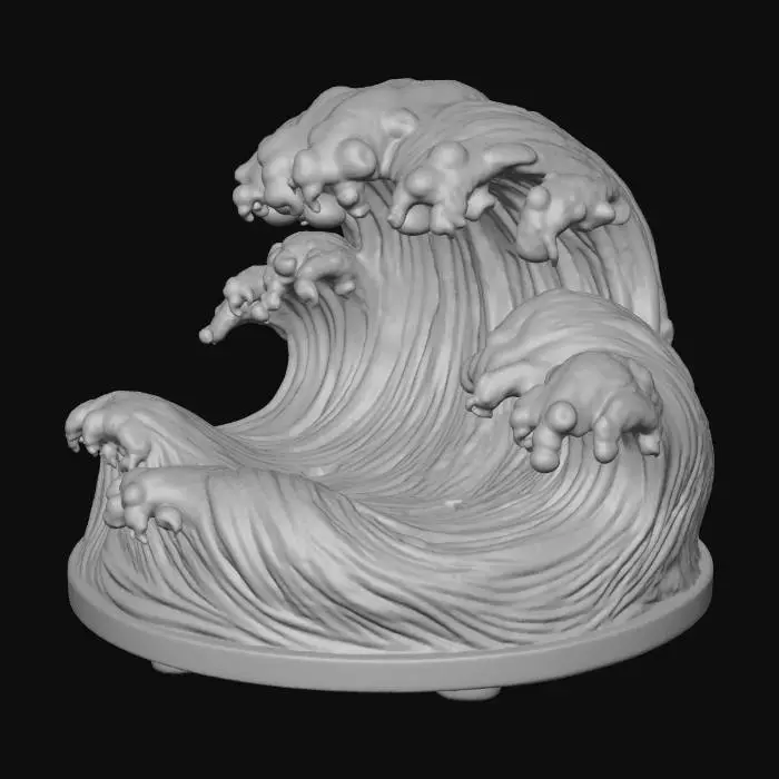 3D model for Wave Light Sculpture