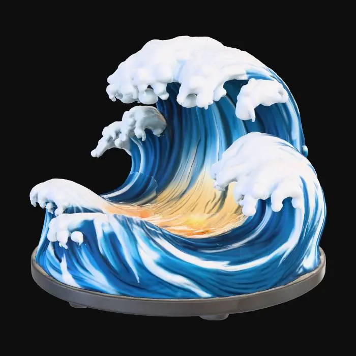 3D model for Wave Light Sculpture