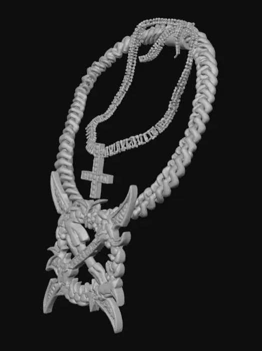 3D model for Gothic Pendant Necklace