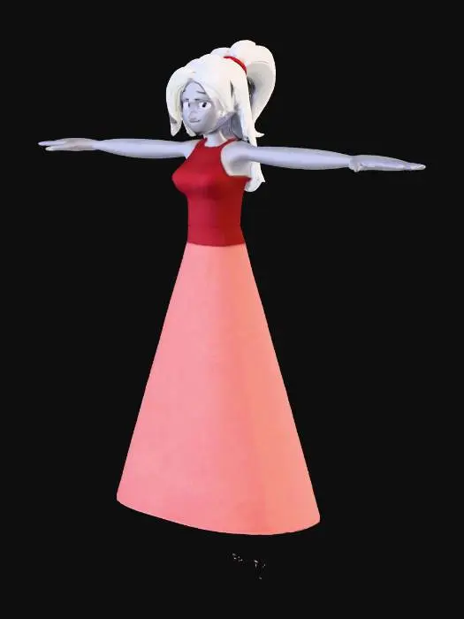 3D model for Elegance in T-Pose