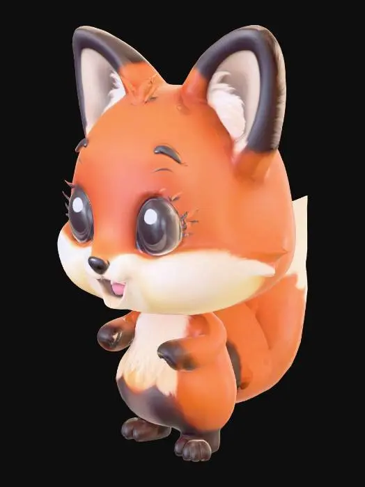 3D model for CUTE FOX KAWAII