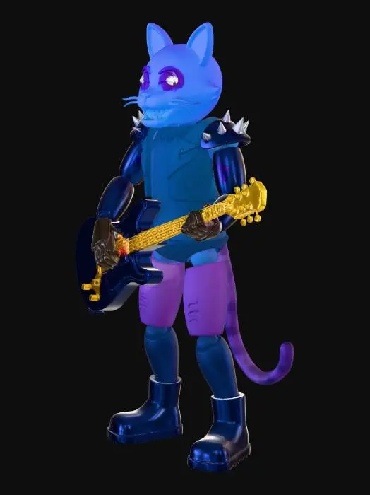 3D model for Neon Rock Cat