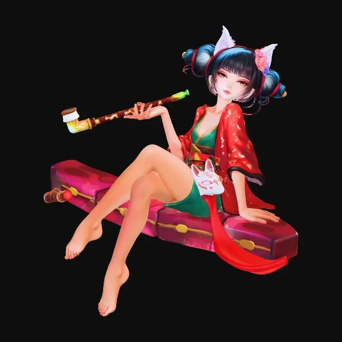 3D model for Mystic Foxgirl