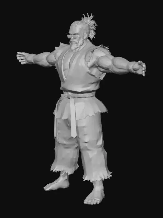3D model for Karate Master Spirit