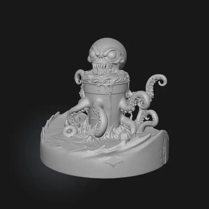 3D model for The Pumpkin Spice Kraken, #Halloween2025#
