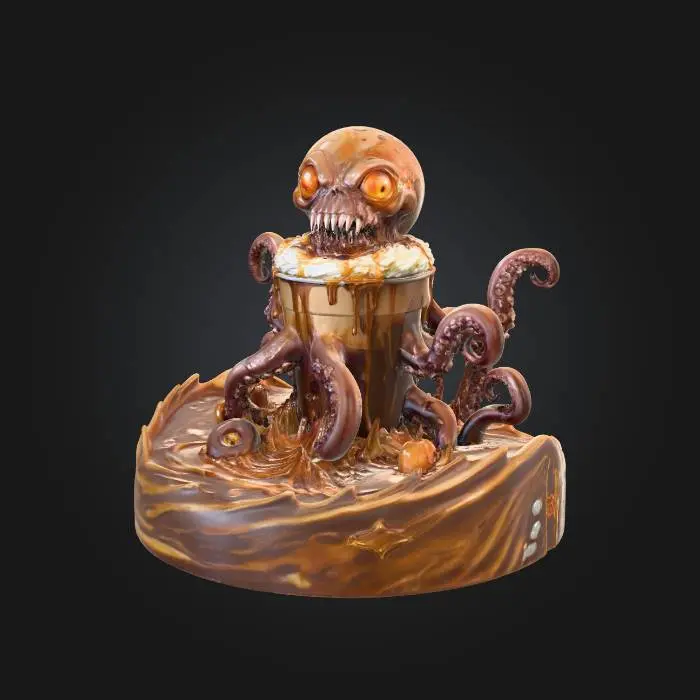 3D model for The Pumpkin Spice Kraken, #Halloween2025#