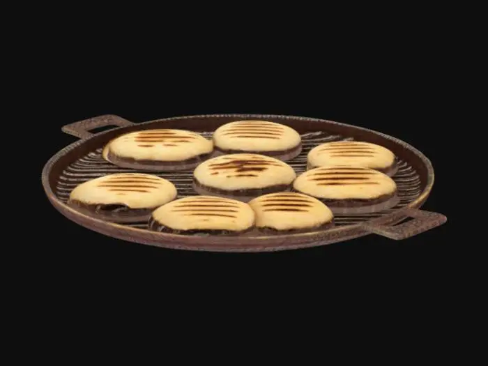 3D model for Grilled Arepas on a Griddle