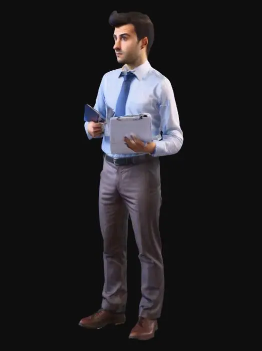 3D model for Wygeneruj pracownika biurowego. Mężczyzna