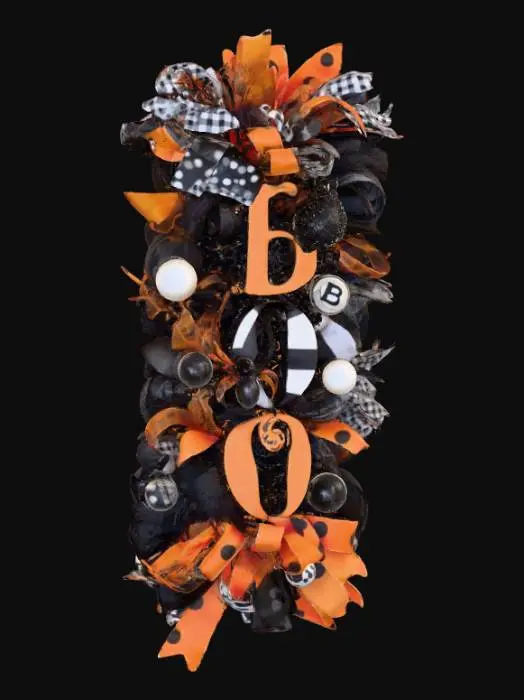 3D model for Halloween Boo Wreath