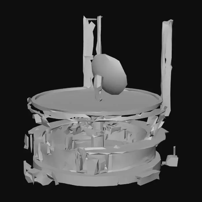 3D model for stazione di comunicazione dotata di antenne e radar