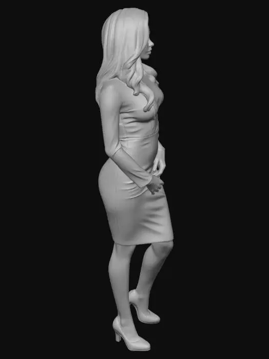 3D model for Sarı saçlı büyük göğüslü güzel bir kadın