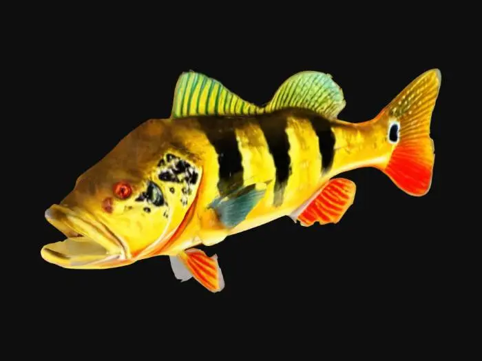 3D model for Peacock Bass Illustration
