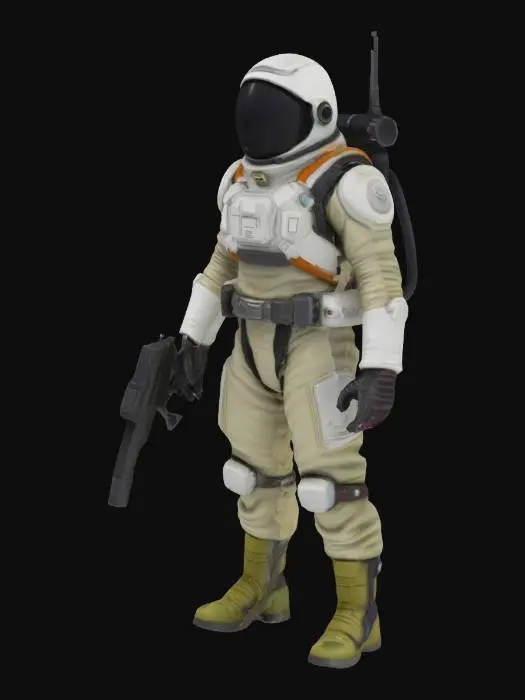 3D model for space explorer figure inspired from no man's sky game