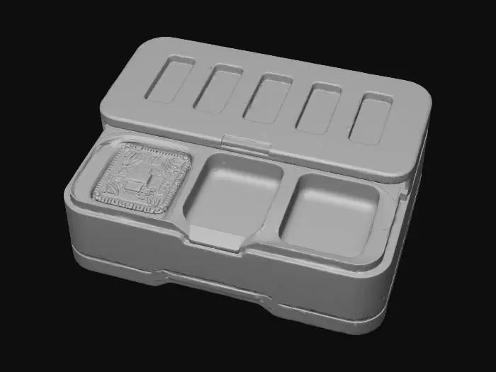 3D model for Futuristic Chip Enclosure