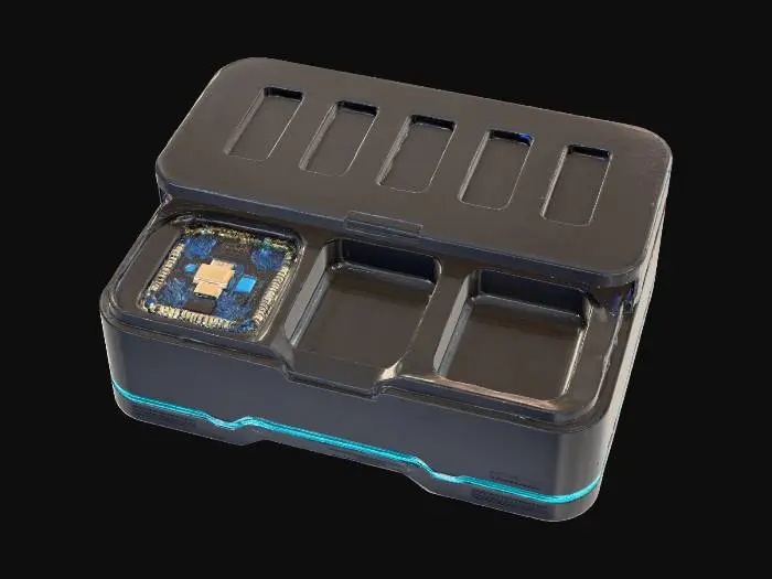 3D model for Futuristic Chip Enclosure