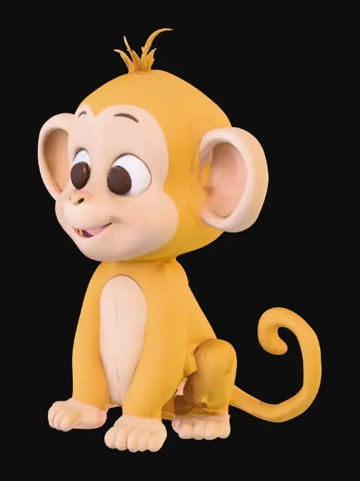 3D model for cute monkey