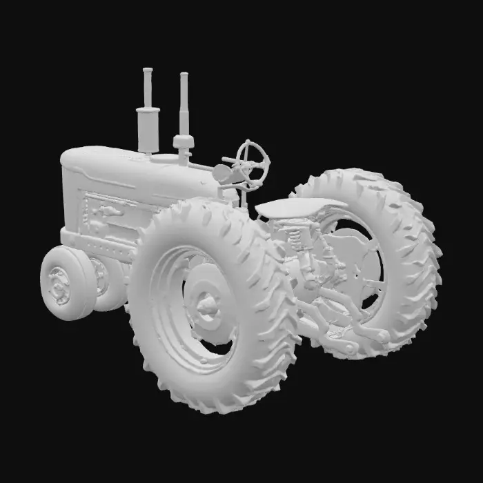 3D model for Red Farm Tractor
