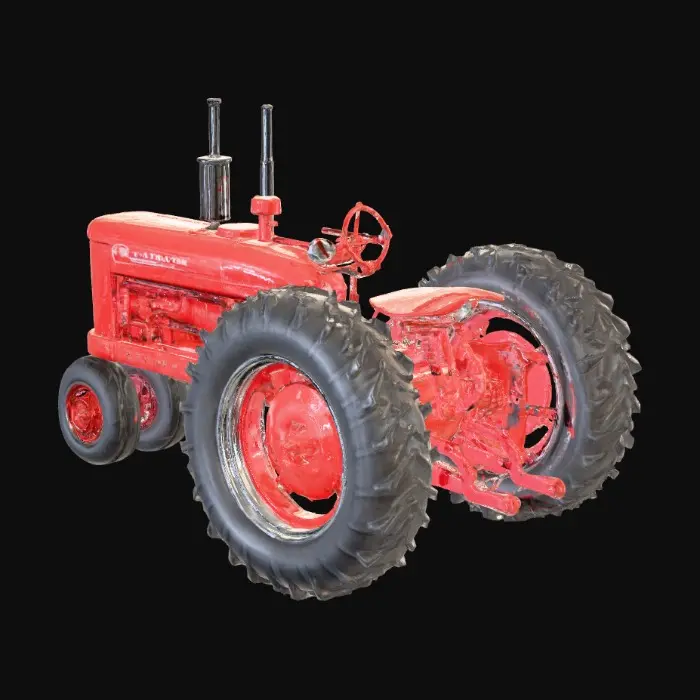 3D model for Red Farm Tractor