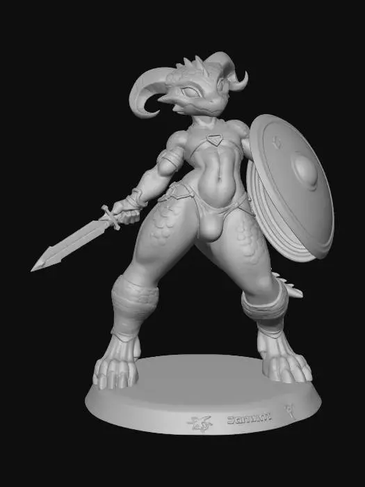 3D model for Kobold Warrior Prince