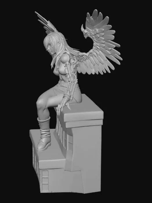 3D model for Cyborg Raven Skyline