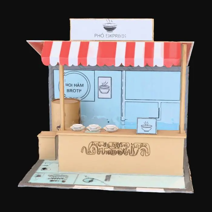 3D model for Pho Paper Stall Model