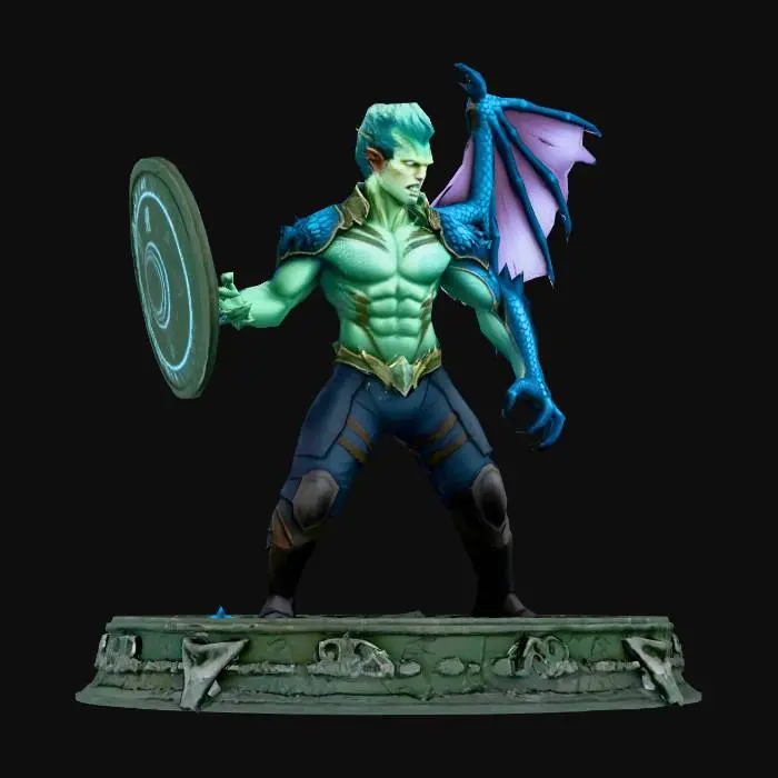 3D model for Dragonborn Warrior