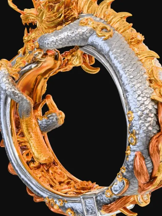 3D model for Golden Dragon Bracelet