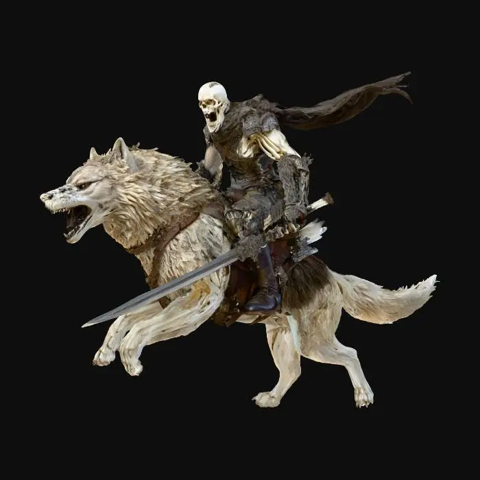 3D model for Rider of the Ashen Wolf
