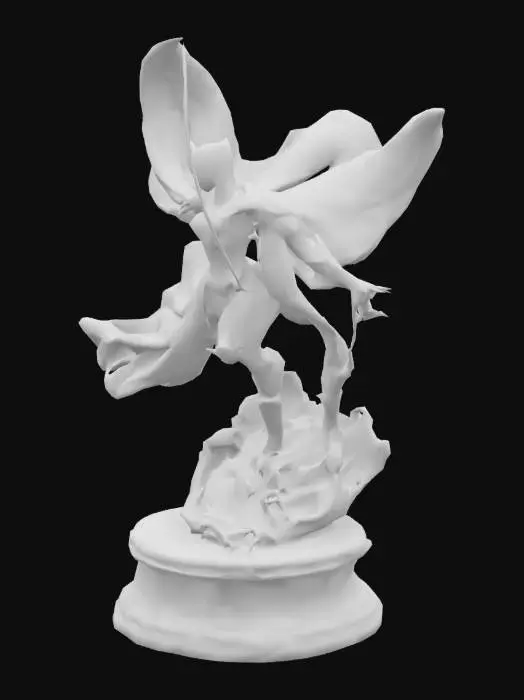 3D model for Warrior of Shadows with Plinth