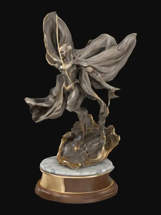 3D model for Warrior of Shadows with Plinth