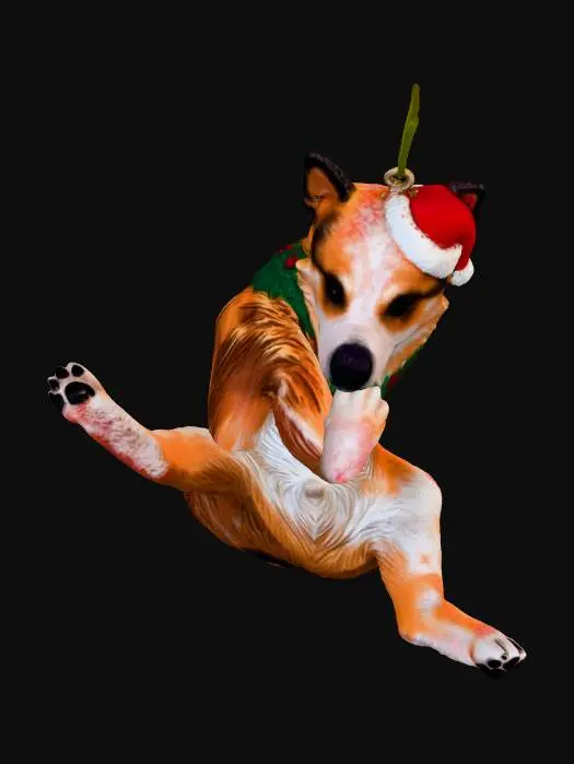 3D model for Festive Corgi Ornament