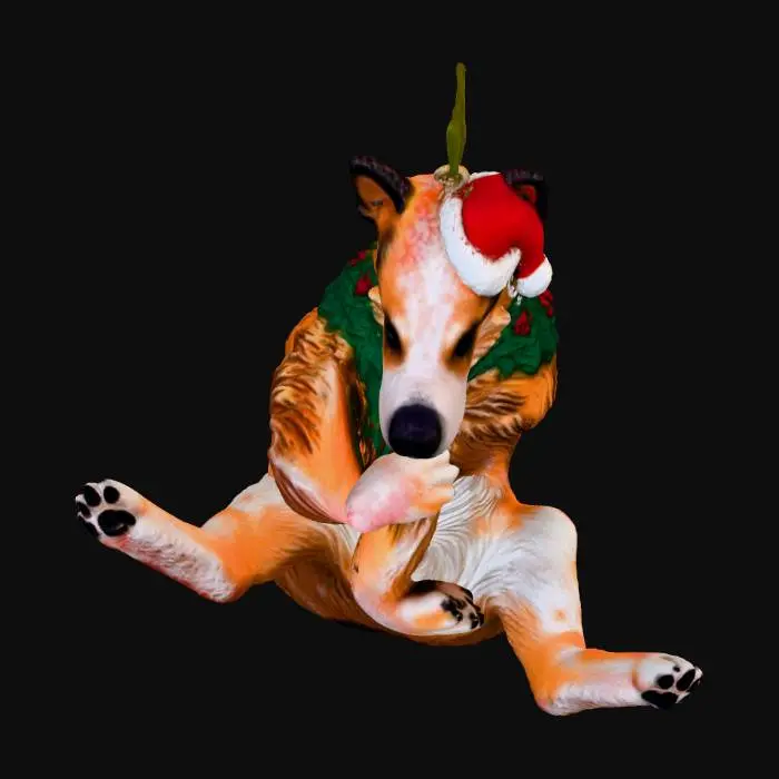 3D model for Festive Corgi Ornament