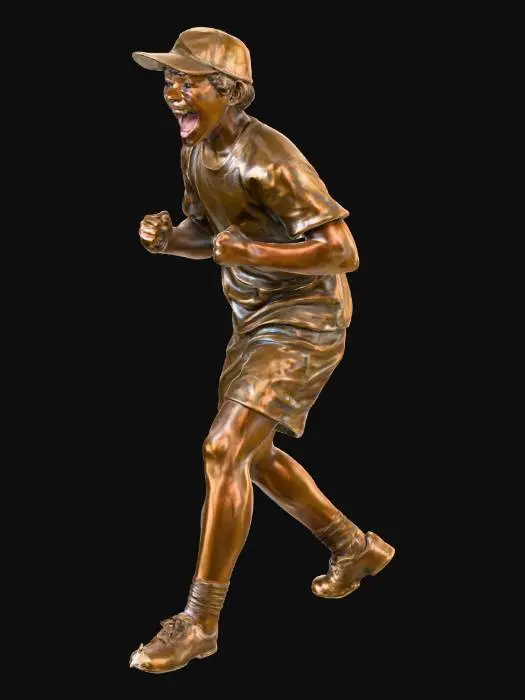 3D model for 头不和手表需要更加细节一些,雕刻效果,写实人物,细节丰富。3D渲染铜像效果,全身像一定要全身像