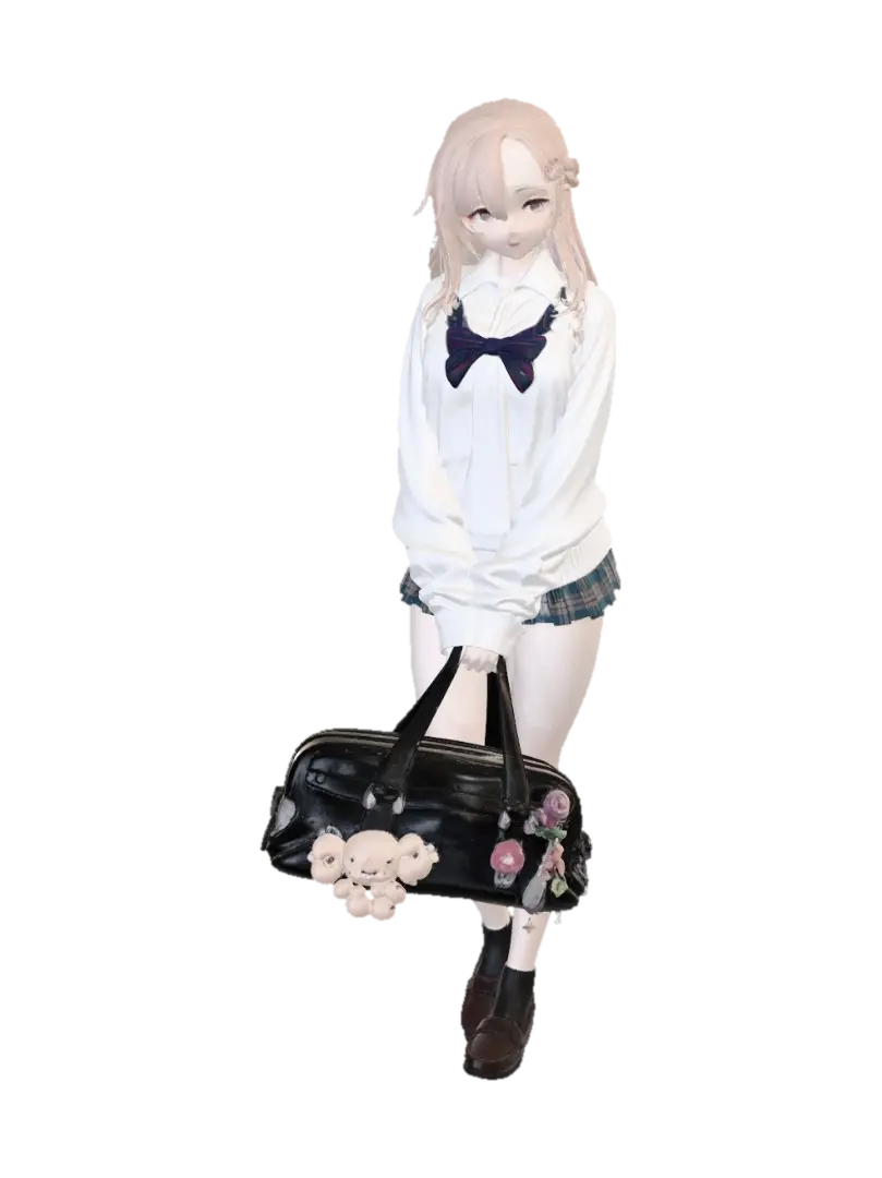 Charm-filled Satchel - Purse 3D model, vytvořený pomocí AI
