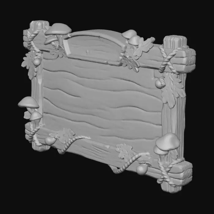 3D model for Forest Message Board