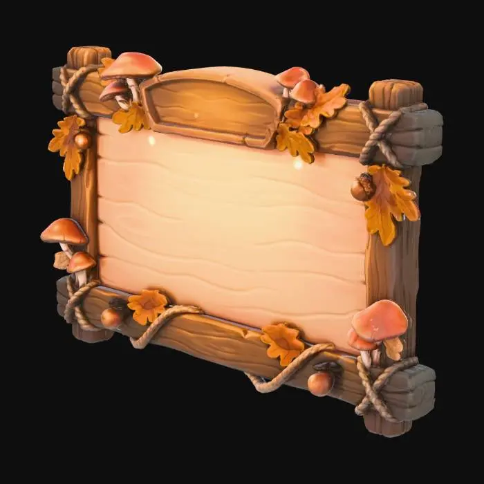 3D model for Forest Message Board