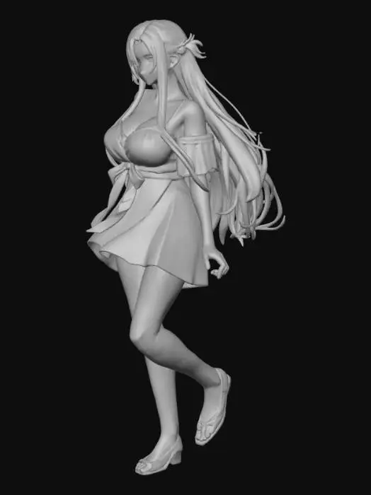 3D model for сворд арт девушка