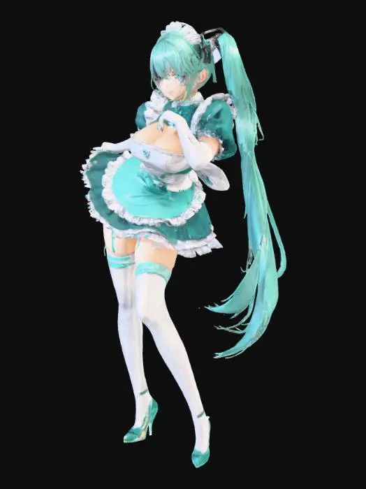 3D model for hatsune miku