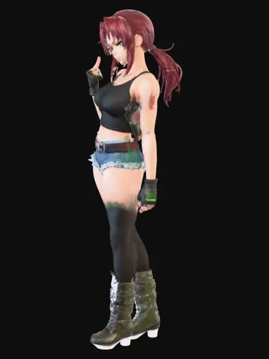 3D model for Rebellious Warrior