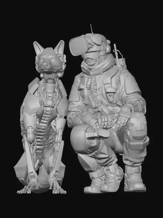 3D model for The Warhound and the Rider