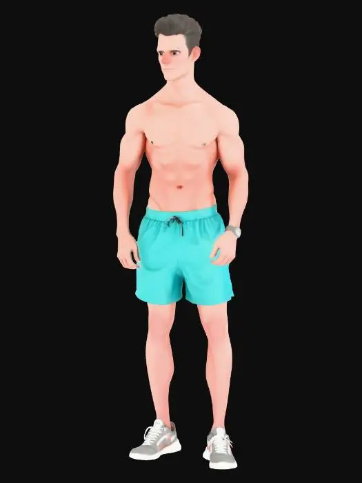 3D model for avatar color model ideal body shape