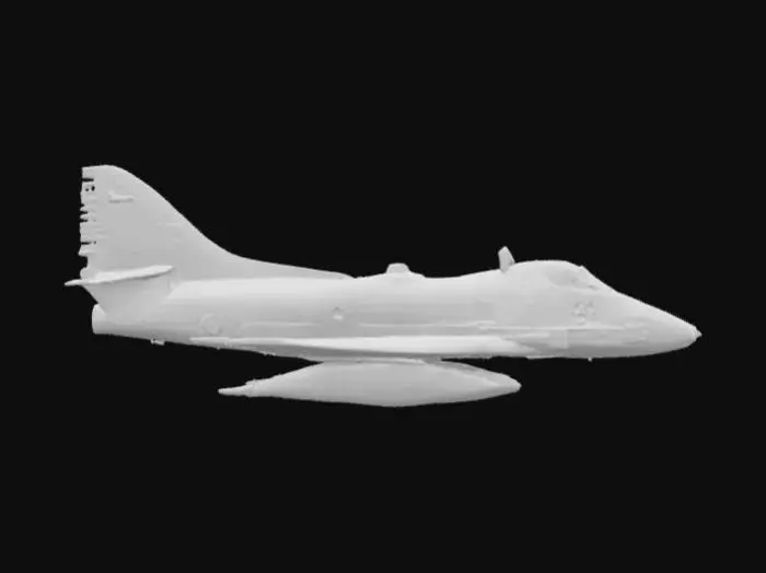 3D model for Fighter Jet Illustration a4 skyhawk