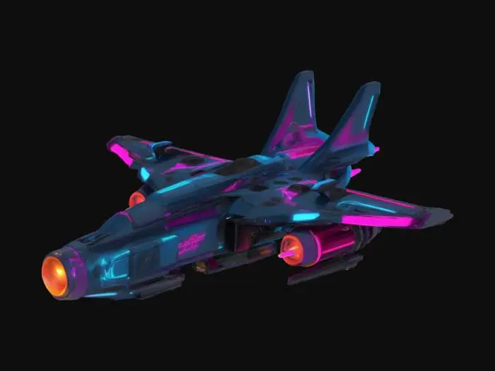3D model for Neon Starfighter