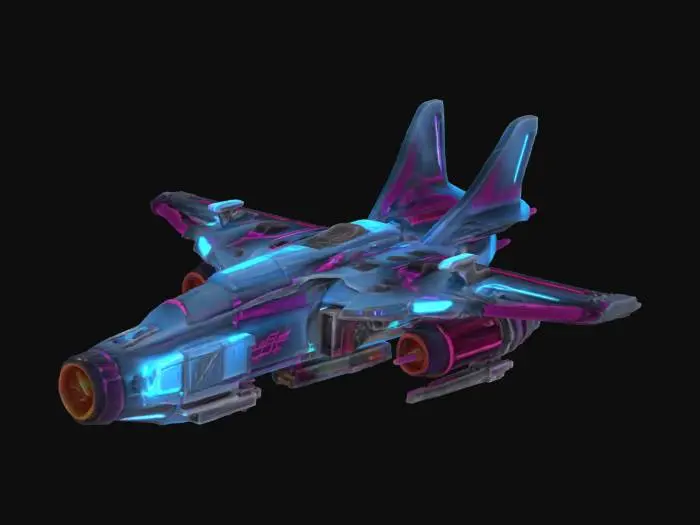 3D model for Neon Starfighter