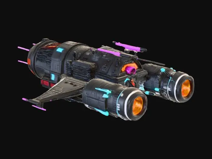 3D model for Neon Starship Racing