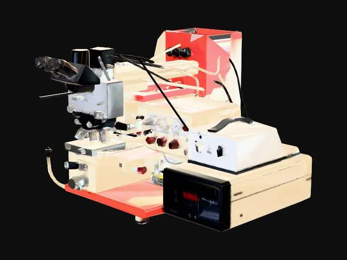 3D model for Industrial microscope with control console