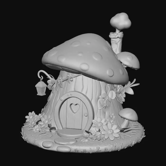 3D model for Mushroom Stump Cottage , #EasterEgg2026#