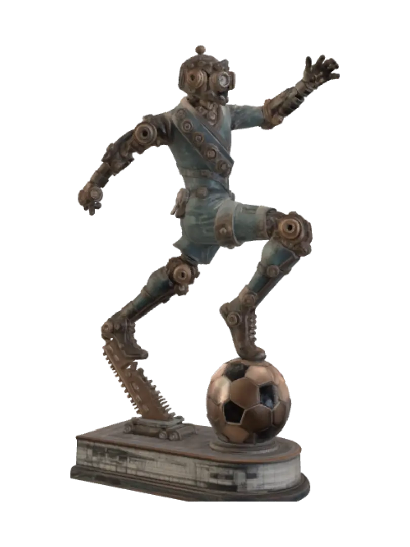 Clockwork Striker 3D model, vytvořený pomocí AI